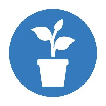 Tree plantation icon / blue vector Ilustración de archivo