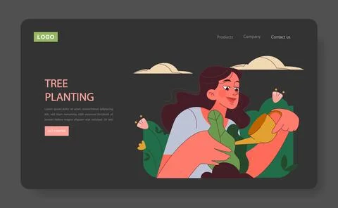 Tree Planting concept. Stock Illustration