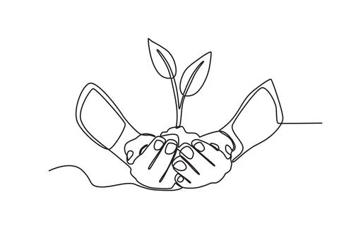 Tree planting for the environment Stock Illustration