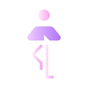 Tree pose flat gradient two-color ui icon Illustrazione stock
