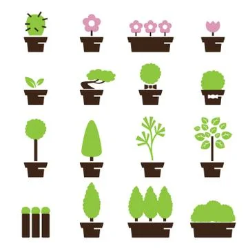 Tree pot icon Stock Illustration