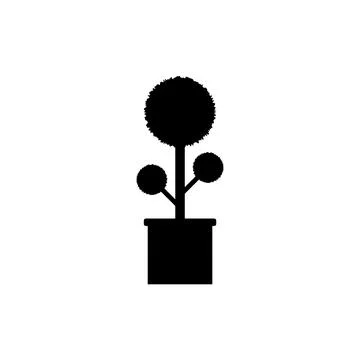 Tree in a pot icon. Vector illustration. Stock Illustration