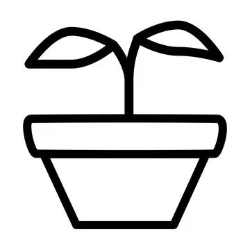 Tree-in-pot Stock Illustration