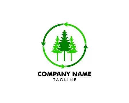 Tree recovery logo design element Stock Illustration