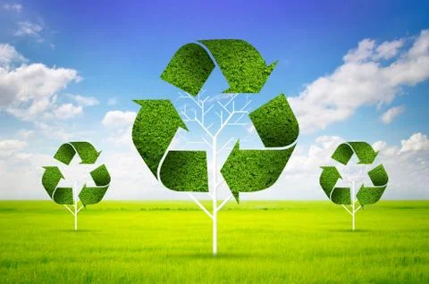 Tree as a recycle symbol Stock Illustration