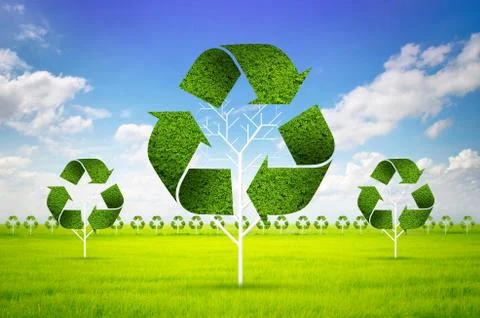Tree as a recycle symbol Stock Illustration