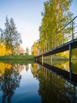 Tree Reflection in the Lake on a Sunny Spring Day - Autumn Colours Photos