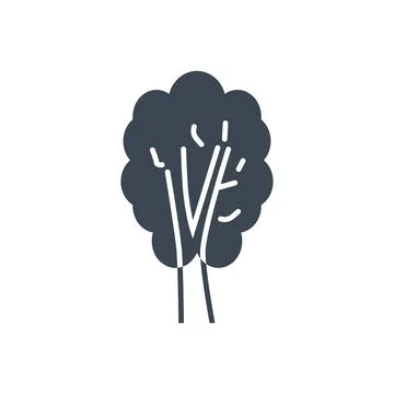 Tree related vector glyph icon 库存插图