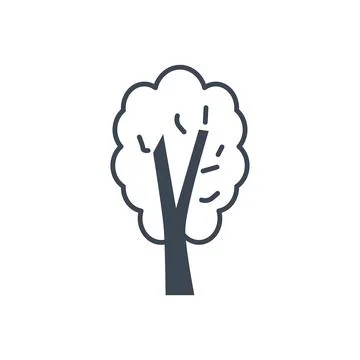 Tree related vector glyph icon Illustrazione stock