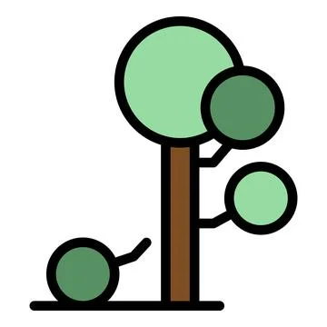 Tree removal icon vector flat Illustrazione stock