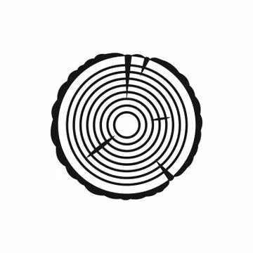 Tree ring icon in simple style Stock Illustration