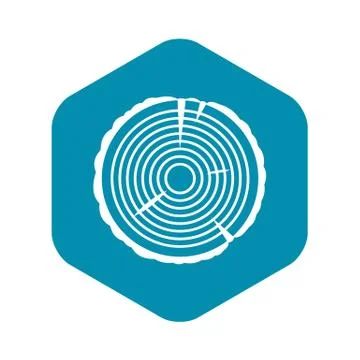 Tree ring icon in simple style Stock Illustration