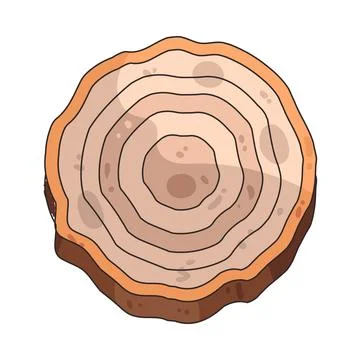 Tree ring illustration Stock Illustration