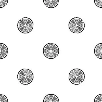 Tree ring pattern seamless black Stock Illustration