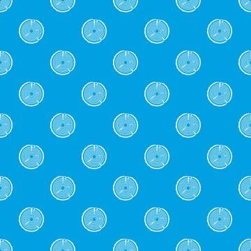 Tree ring pattern seamless blue Stock Illustration