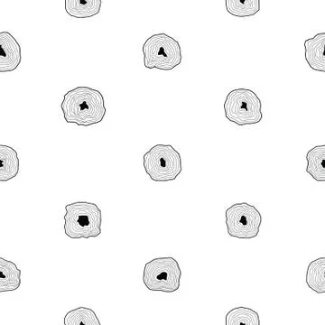 Tree ring seamless pattern background icon. Stock Illustration