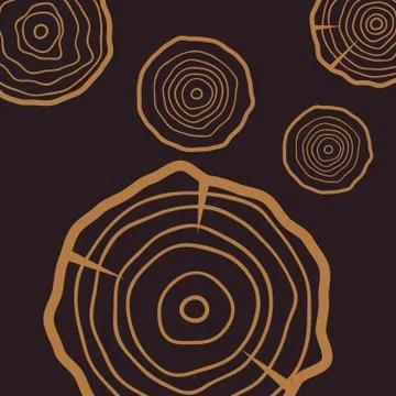 Tree rings background. Abstract age annual circle tree 스톡 일러스트