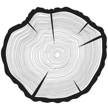 Tree rings background. Annual tree Stock Illustration
