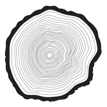 Tree rings background. Annual tree Stock Illustration