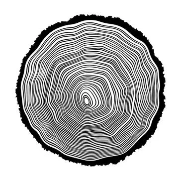 Tree rings background illustration Stock Illustration