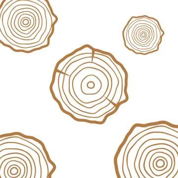 Tree rings background. Saw cut tree trunk texture. Wood texture vector Stockillustratie