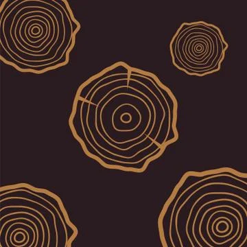 Tree rings background. Saw cut tree trunk texture. Wood texture Stock Illustration
