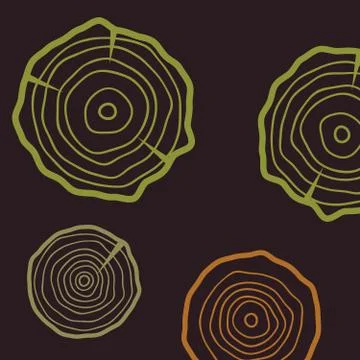 Tree rings background. Wood ring line Stock Illustration
