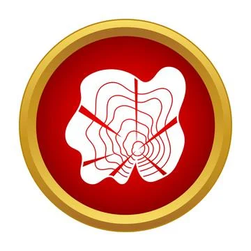 Tree rings cross section icon symbolizing growth 库存插图