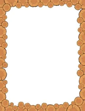 Tree Rings Frame Stock Illustration