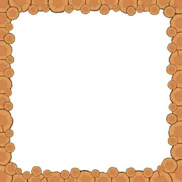 Tree Rings Frame Stock Illustration