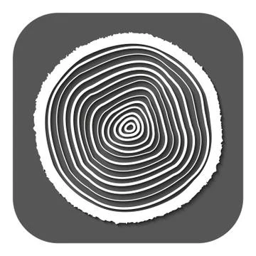 The tree rings icon. Tree Rings symbol. Flat Stock Illustration
