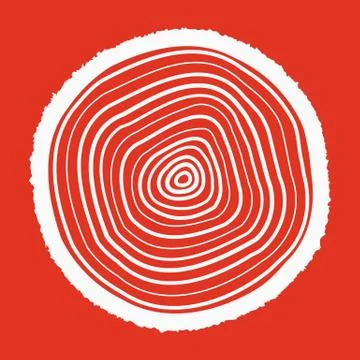 The tree rings icon. Tree Rings symbol. Flat Stock Illustration