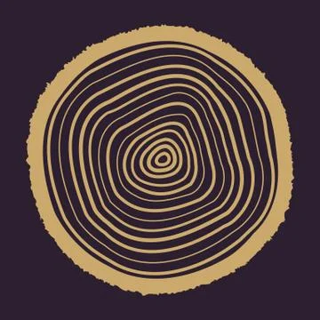The tree rings icon. Tree Rings symbol. Flat 스톡 일러스트