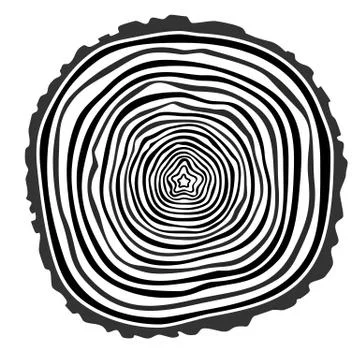 Tree rings. Stock Illustration