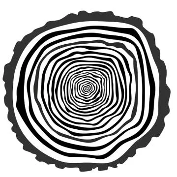 Tree rings. Stock Illustration