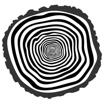 Tree rings. Stock Illustration