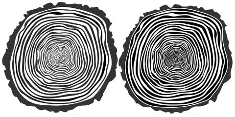 Tree rings. Illustrazione stock