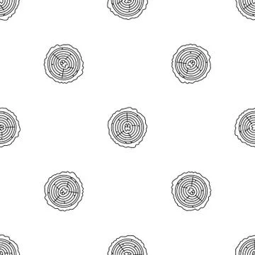 Tree rings pattern seamless Stock Illustration