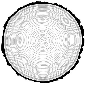 Tree rings saw cut tree trunk background. vector illustration. 스톡 일러스트
