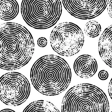 Tree rings seamless pattern background Illustrazione stock