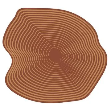 Tree rings, stump year circle tree ring trunk cut Stock Illustration