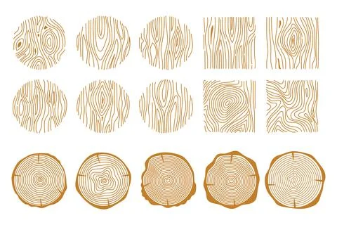 Tree rings. Wood texture . Abstract circle tree background. Stock Illustration