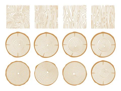 Tree rings. Wood texture . Abstract circle tree background. Stock Illustration