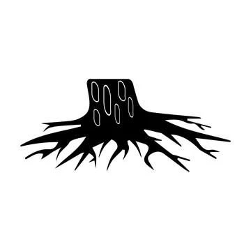 Tree root icon Stock Illustration