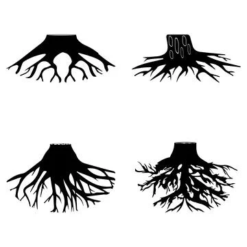 Tree root icon Stock Illustration