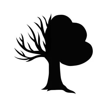 Tree with roots icon Stock Illustration