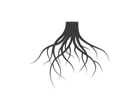 Tree roots vector icon illustration design Stock Illustration