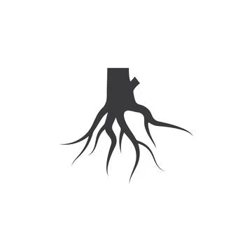 Tree roots vector icon illustration design Illustrazione stock