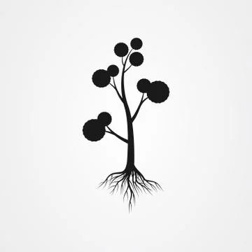 Tree with the roots vector illustration Stock Illustration