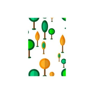 Tree seamless Stock Illustration